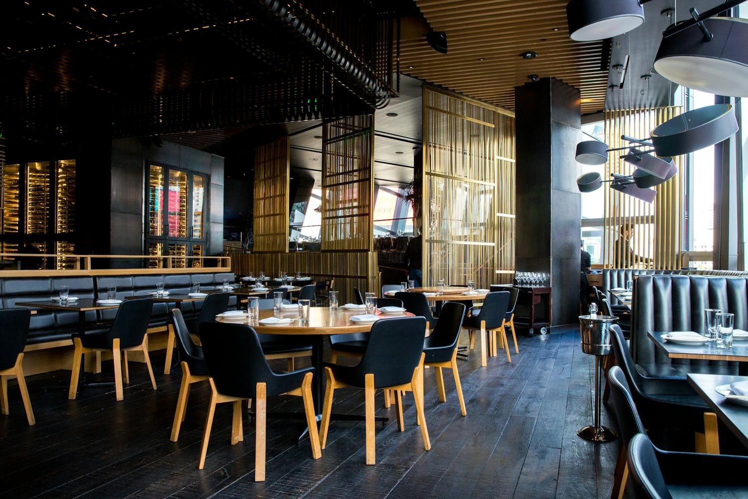 A designed hospitality interior at rest before service
